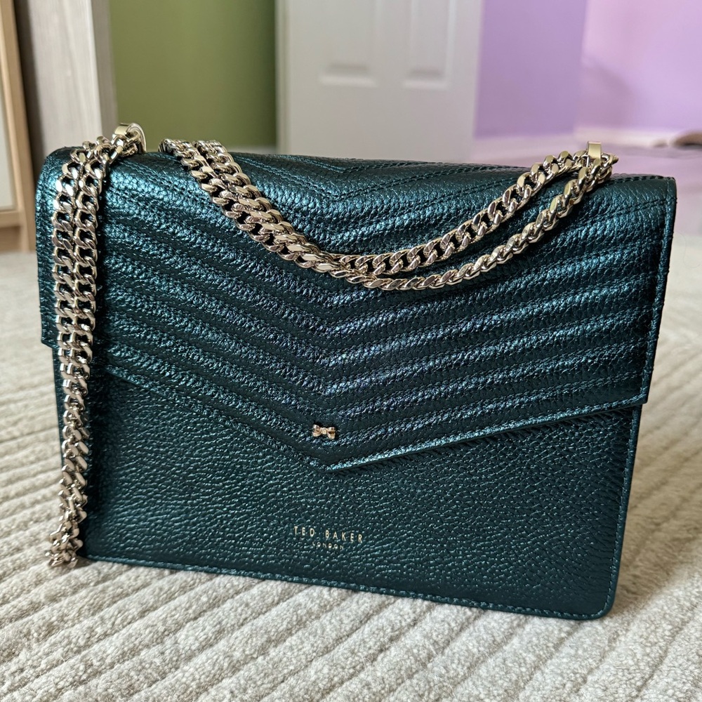 TED BAKER London Kamille Metallic Leather Crossbody Bag